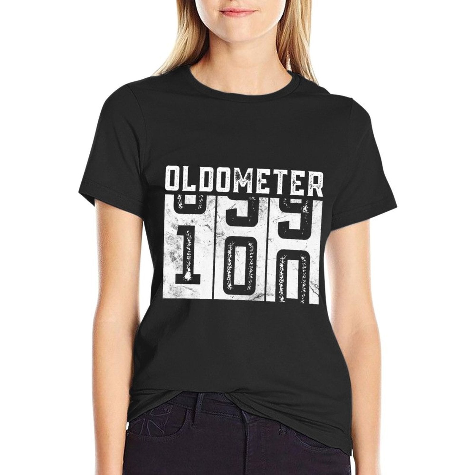 100 Year Old 100th Birthday Gifts Vintage Oldometer 99-100  Polyester Blend T-Shirt