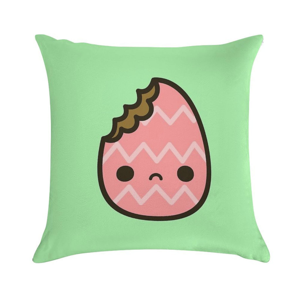 Sad Easter Egg Soft Decorative Cover Throw Pillow