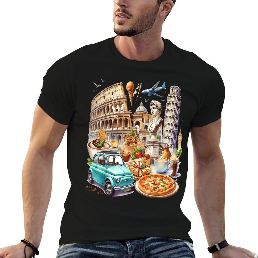Food Pasta Vacation Italy Aesthetic Watercolor Vibes  Quick-drying T-Shirt