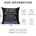 18th Birthday Gift 18 Years Old Being Awesome Soft Warmth Comfort Throw Pillow