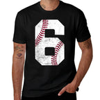 2019 6th Birthday Baseball Boys Kids Six 6 Sixth Gift  Eco-friendly Material T-Shirt