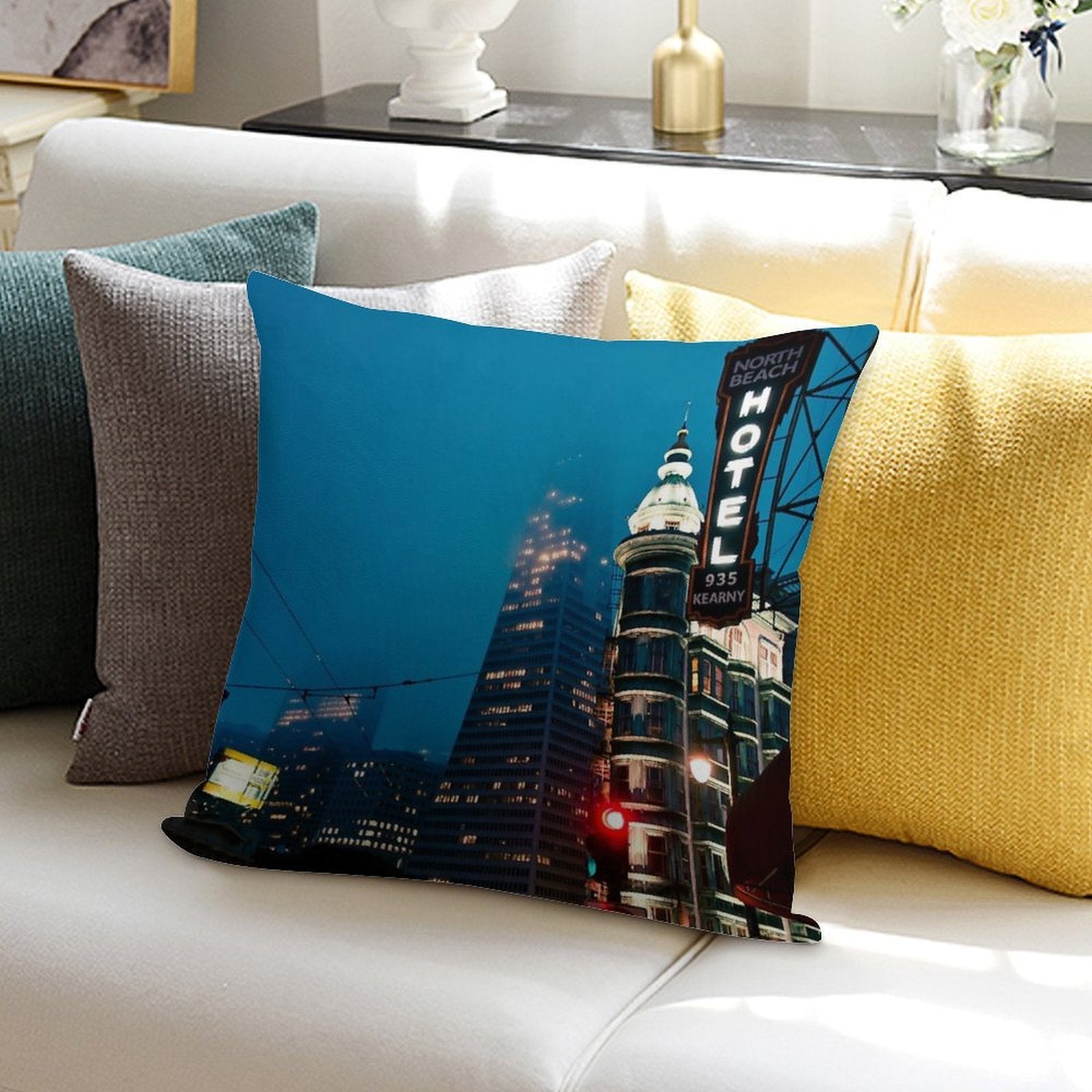 San Fran Evening Soft Luxury Feel Throw Pillow