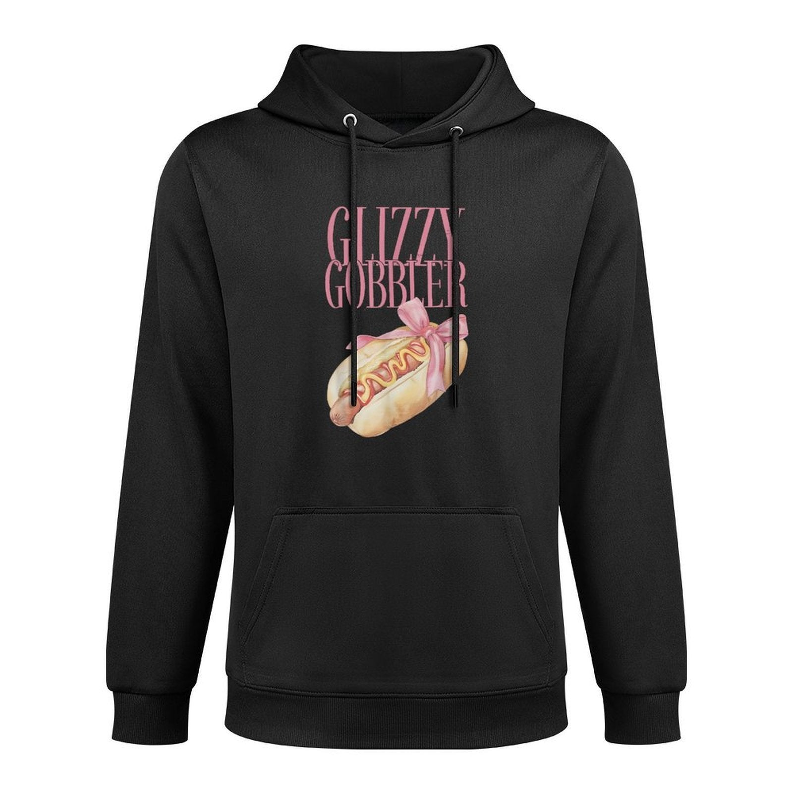 Glizzy Gobbler Coquette Funny Adult Unhinged Humor Adjustable Hood Hoodie