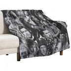 Julien Doré French Singer Abstract Collage - Black And White Version Compact Throw Blanket