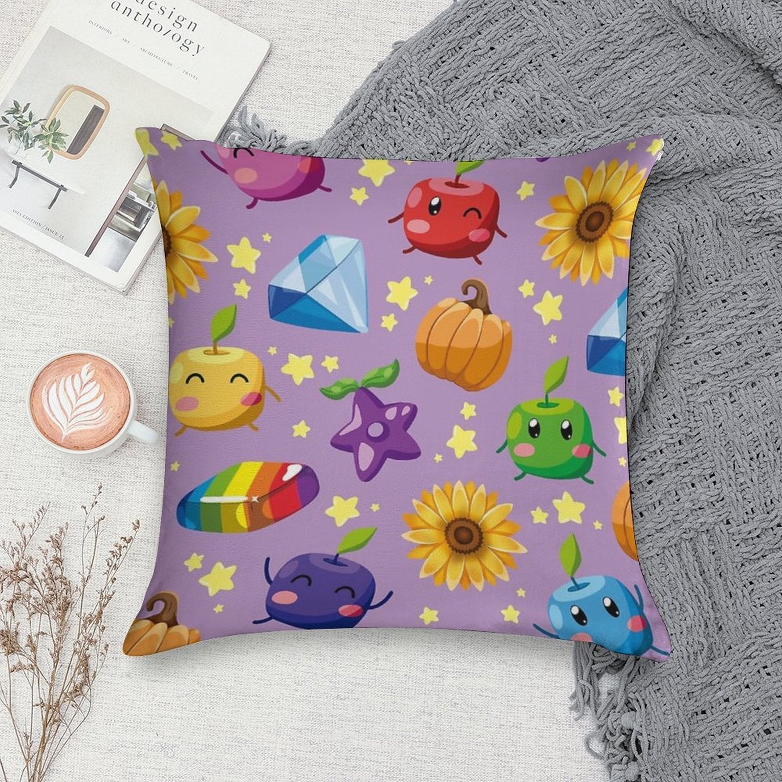 Cute Junimos Stardew Valley Soft Anti-Pilling Throw Pillow