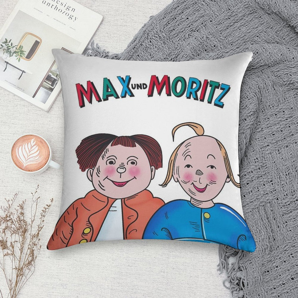 Max And Moritz Lausbuben Soft Luxury Feel Throw Pillow