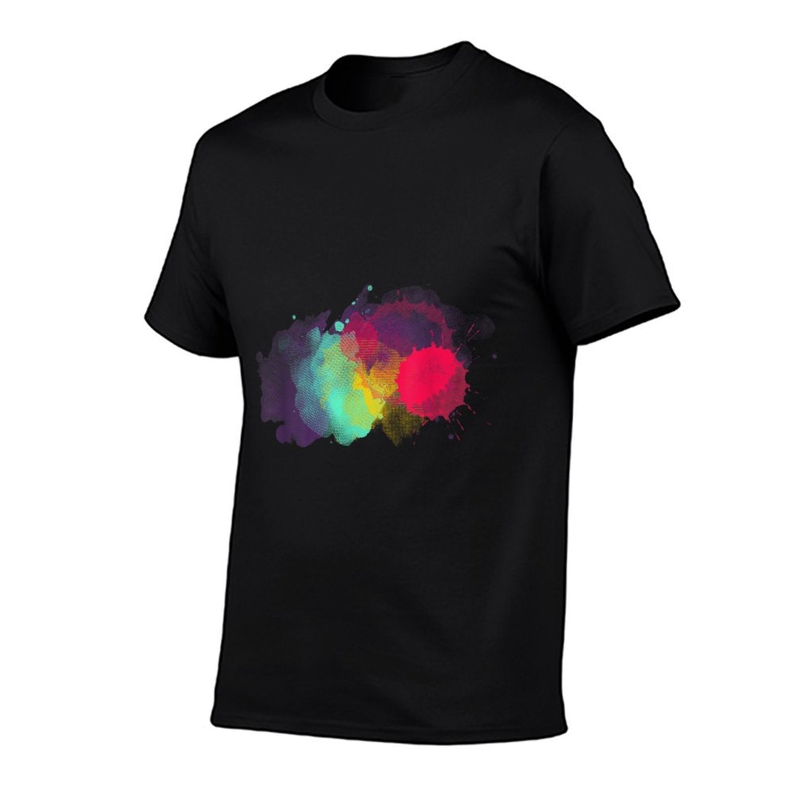 Dirty Paint Splatter Rainbow Abstract Artist Painter  Slim-fit Cut T-Shirt