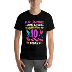 10th Birthday Gymnast Girl 10 Year Old Bday Gymnastics Party  Graphic-printed T-Shirt