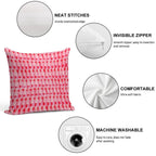 Pink And Red, Brush Strokes, Geometric Soft Warmth Comfort Throw Pillow
