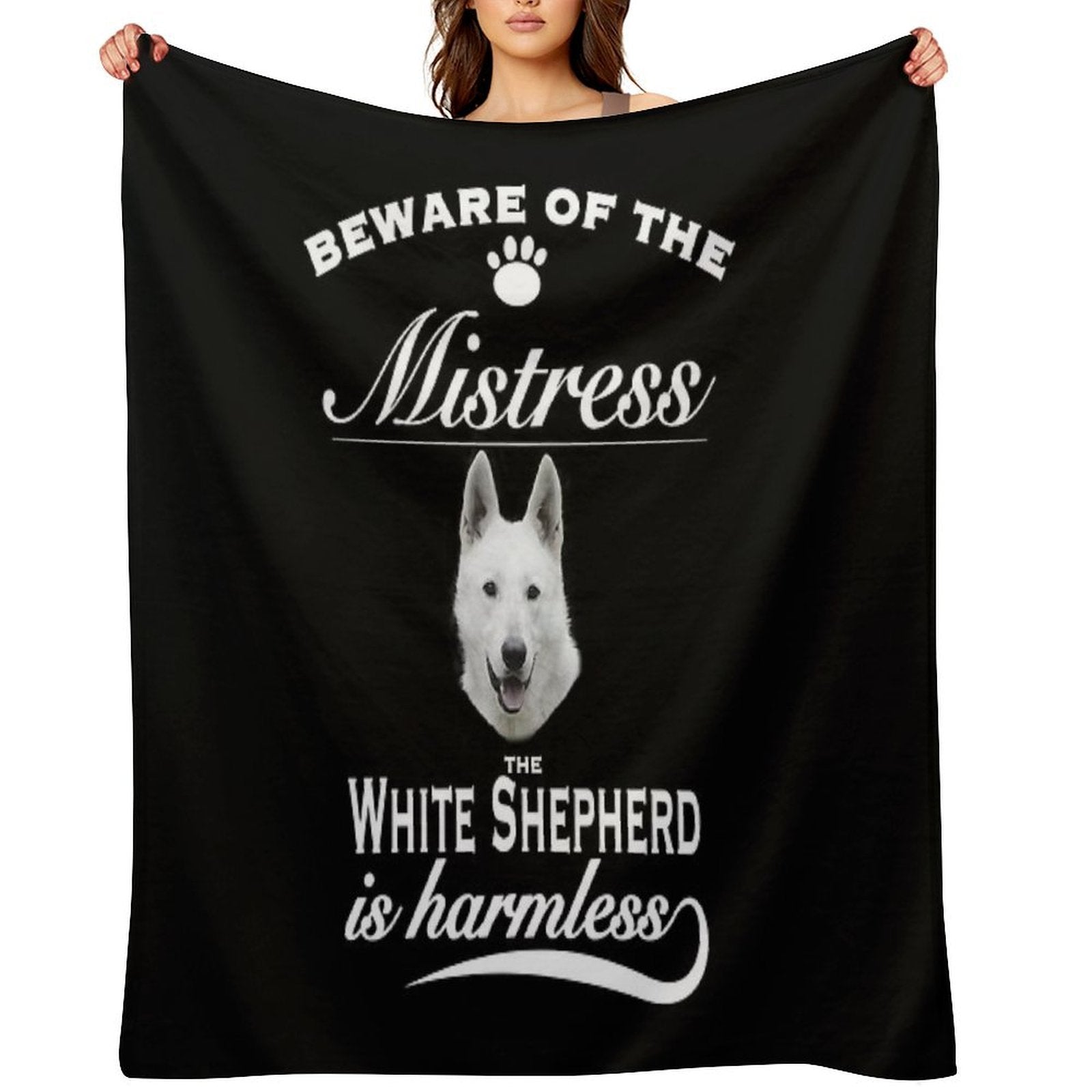 White German Shepherd Tshirt White German Shepherd Dog Shirt Tee Eco-conscious Throw Blanket