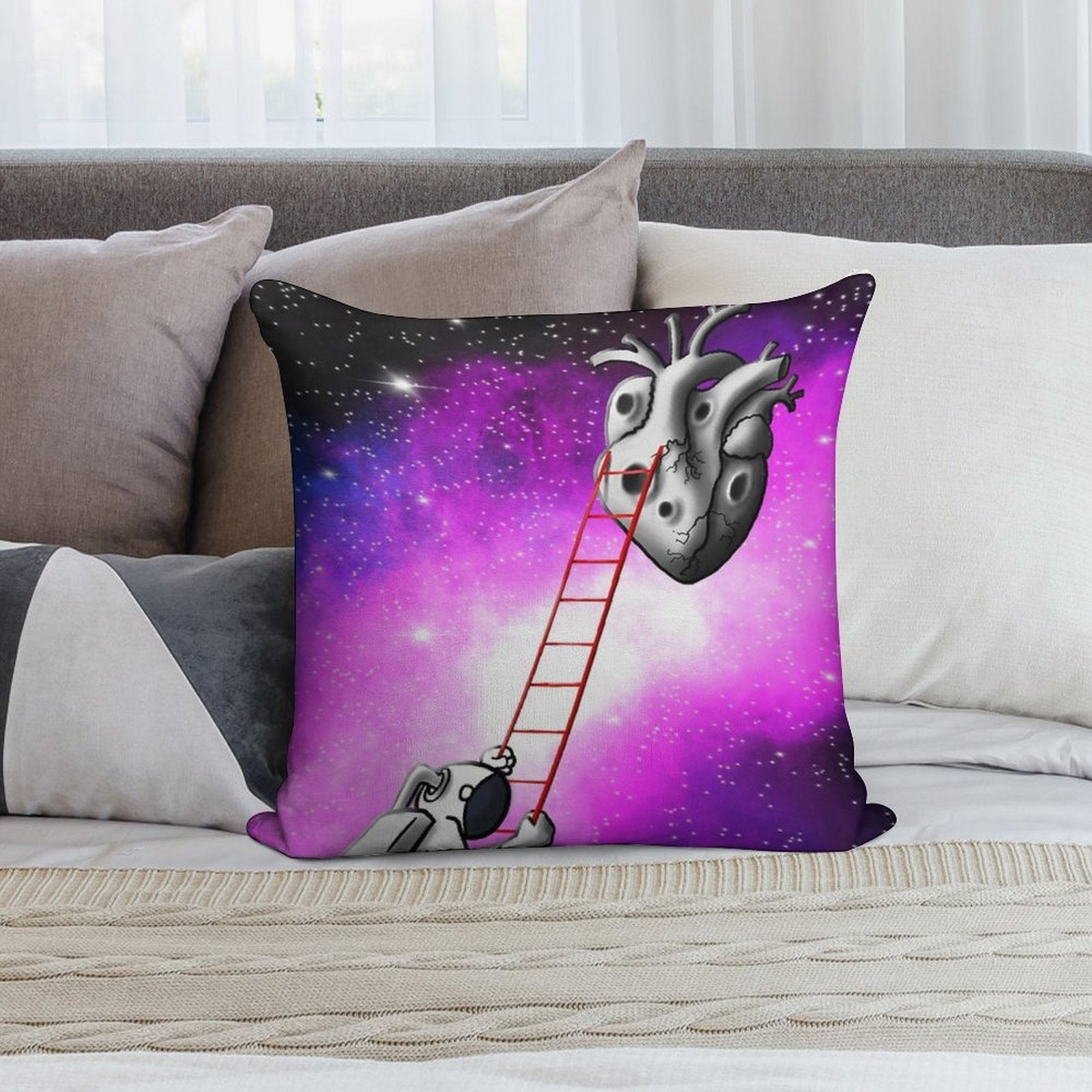 Expedition to The Heart Soft Reinforced Edging Throw Pillow