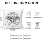 Ornamental Lotus Soft Warmth Comfort Throw Pillow