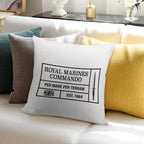 Royal Marines Commando Moto Per Mare Per Terram Soft Anti-Pilling Throw Pillow