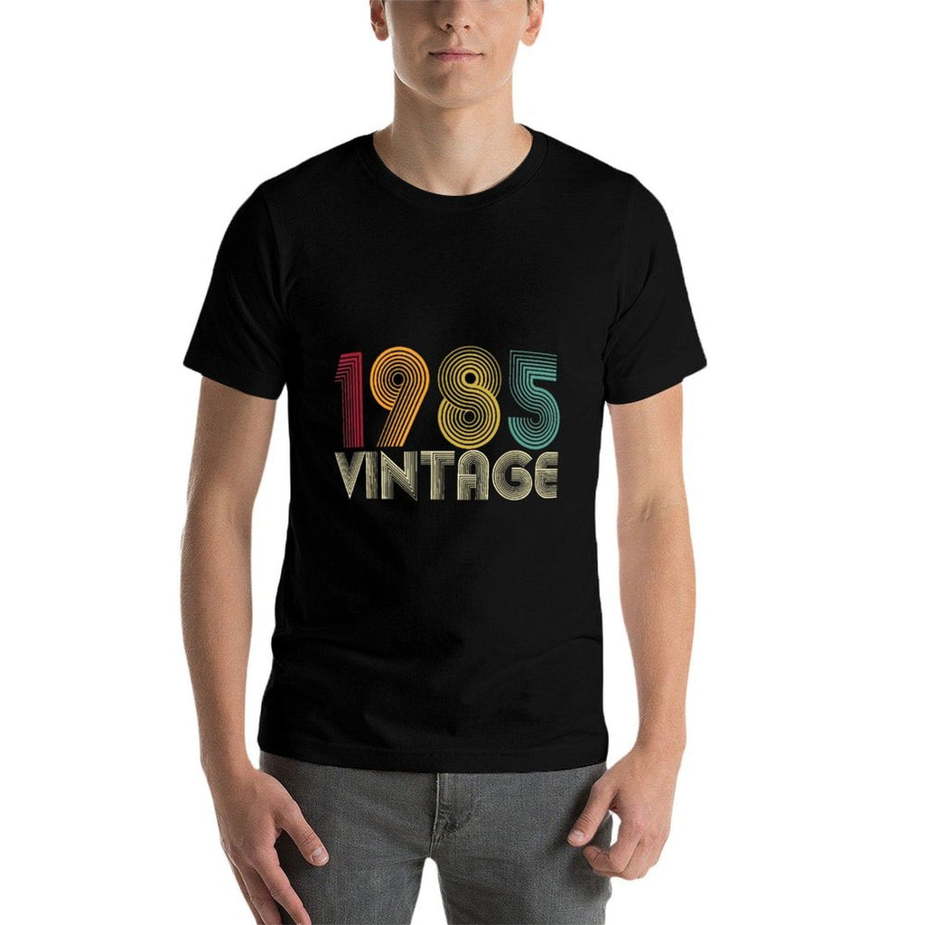 40th Birthday Gift 40 Years Old Men Women Retro Vintage 1985  Cotton T-Shirt