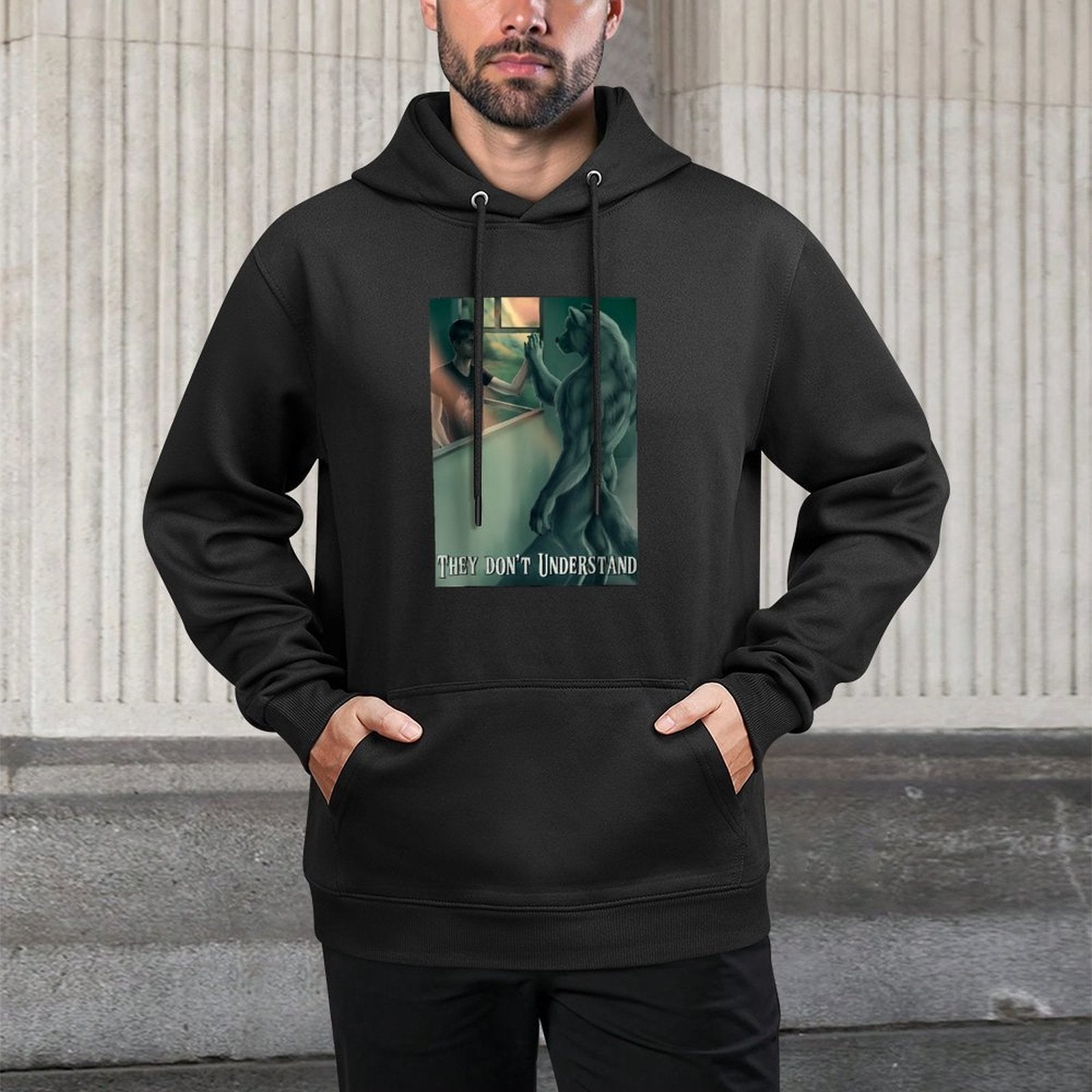 Ripping Wolf Meme Werewolf They Dont Understand Shape Retention Hoodie
