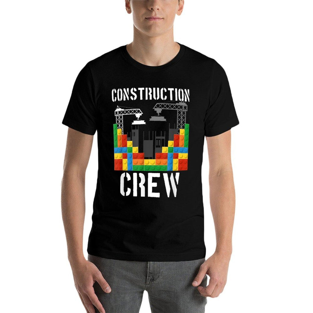 Construction Crew Master Builder Bricklayer Building Blocks  Odor-resistant T-Shirt