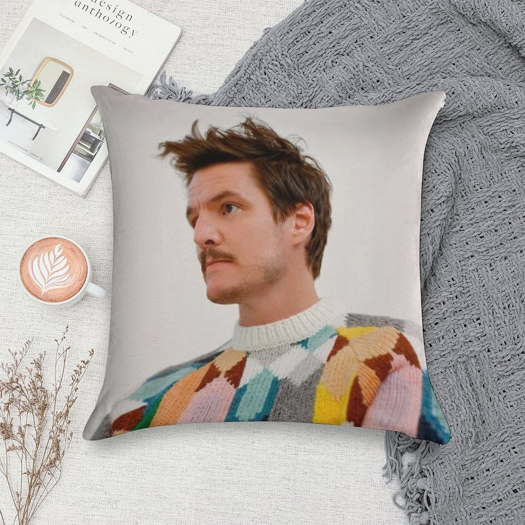 Pedro Pascal Soft Ultra-Soft Texture Throw Pillow