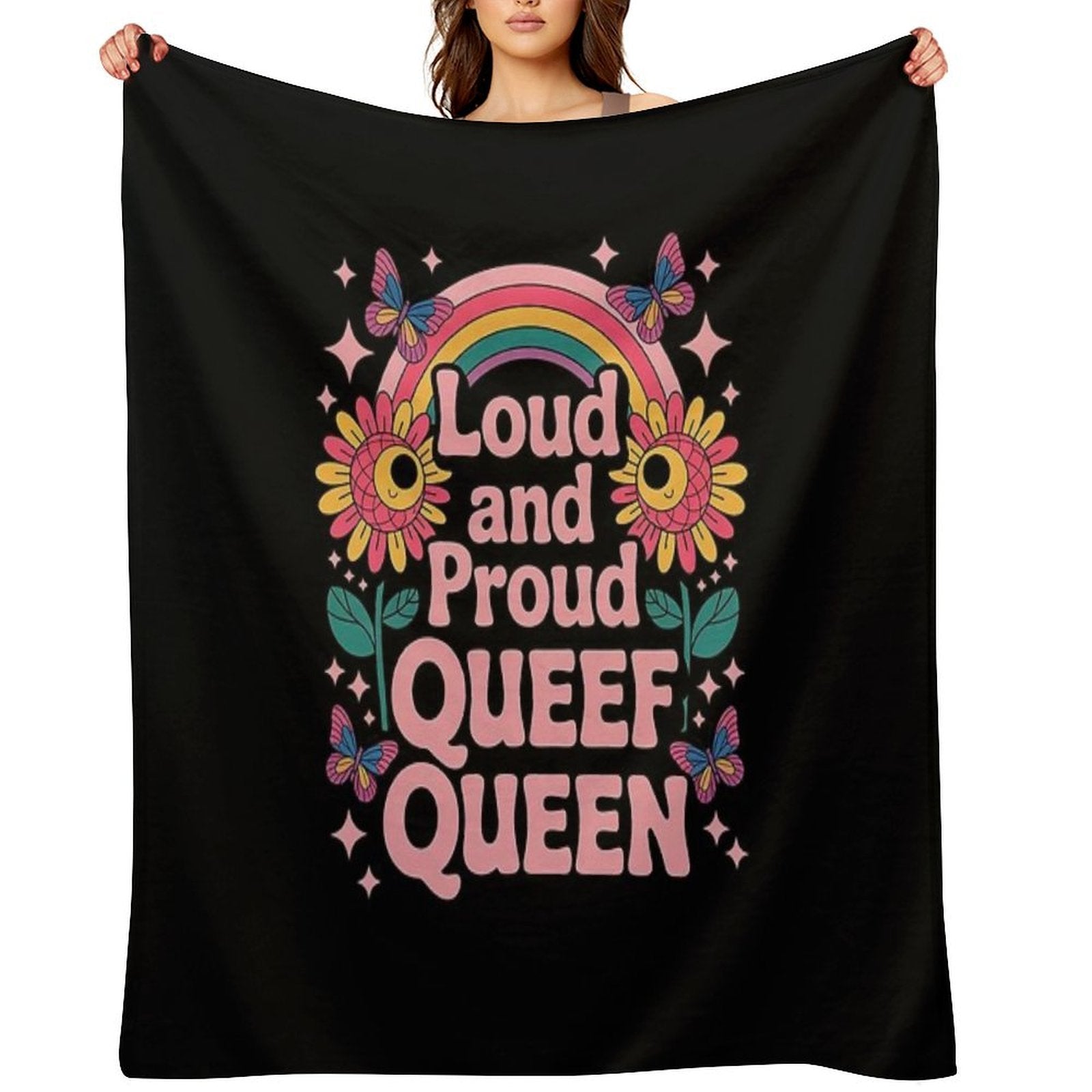 Queef Queen Embarrassing Adult Women Inappropriate Queefing Travel-friendly Throw Blanket