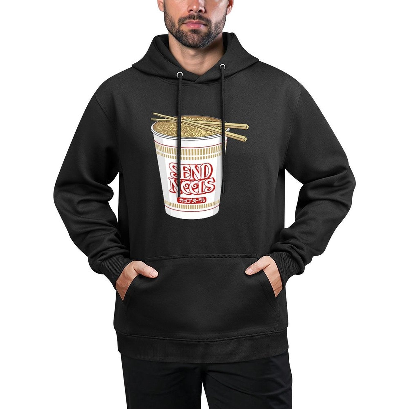 Send Noods Noodle Funny Meme Colorfast Hoodie