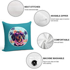 Hawaiian Dachshund Dog Retro Summer Vibes Soft Luxury Feel Throw Pillow