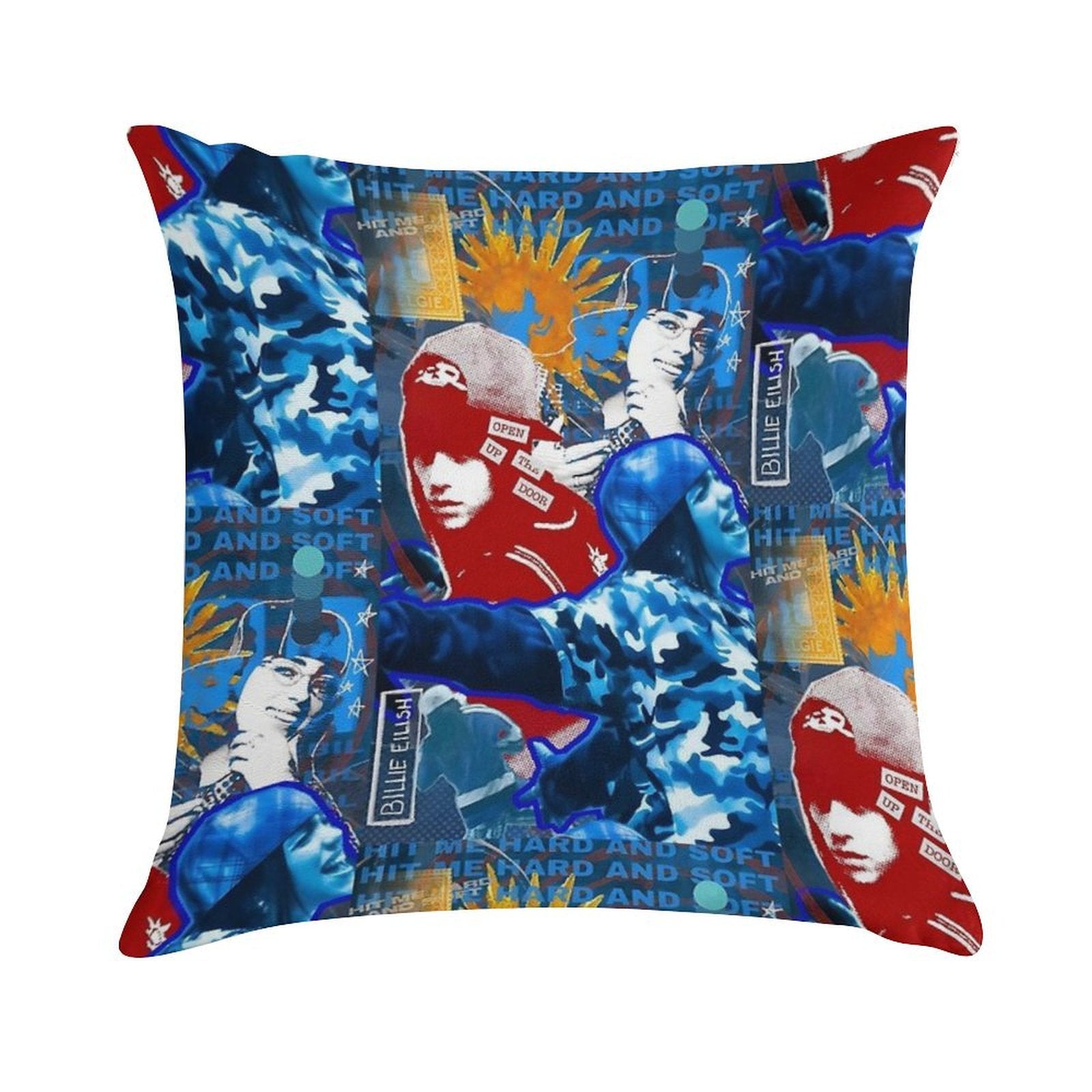 Billie Hit Me Hard And Soft Soft Multiple Sizes Throw Pillow