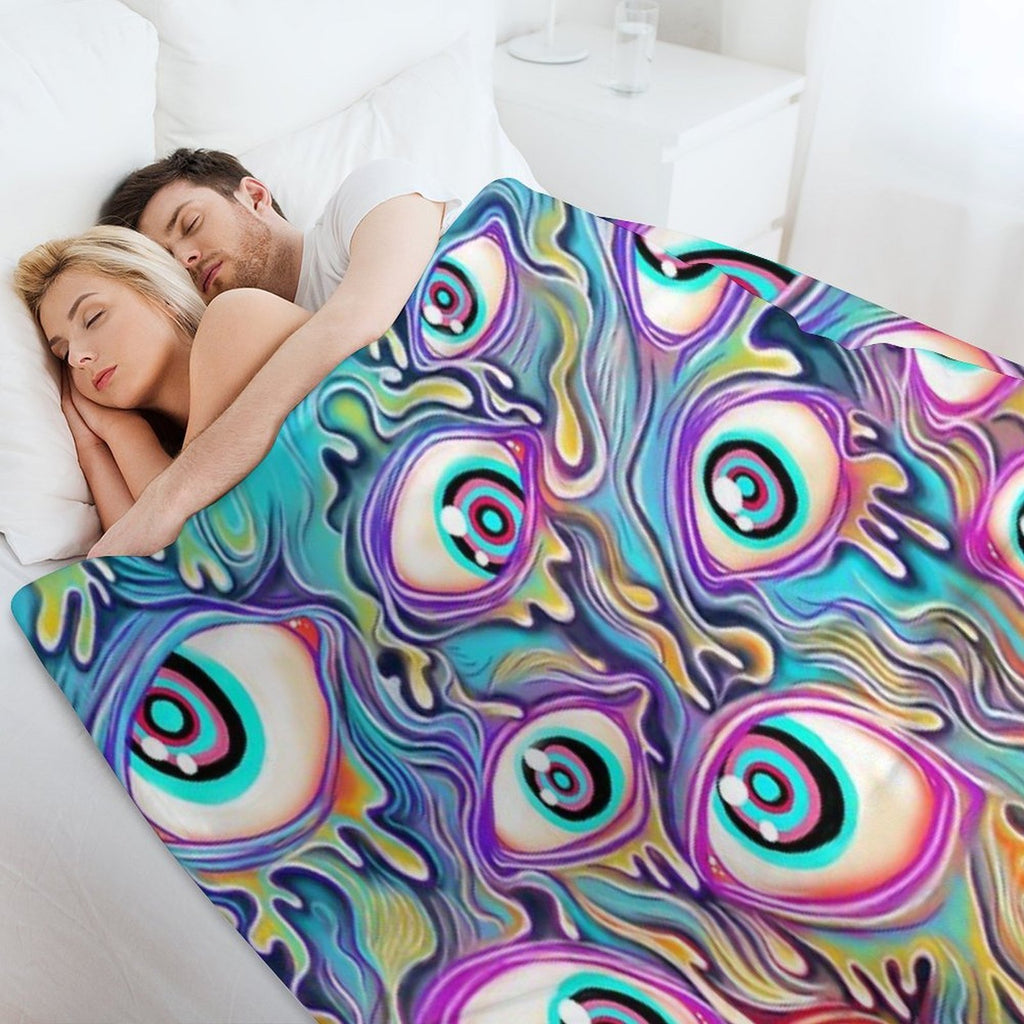 Eyeball Pattern Versatility Throw Blanket