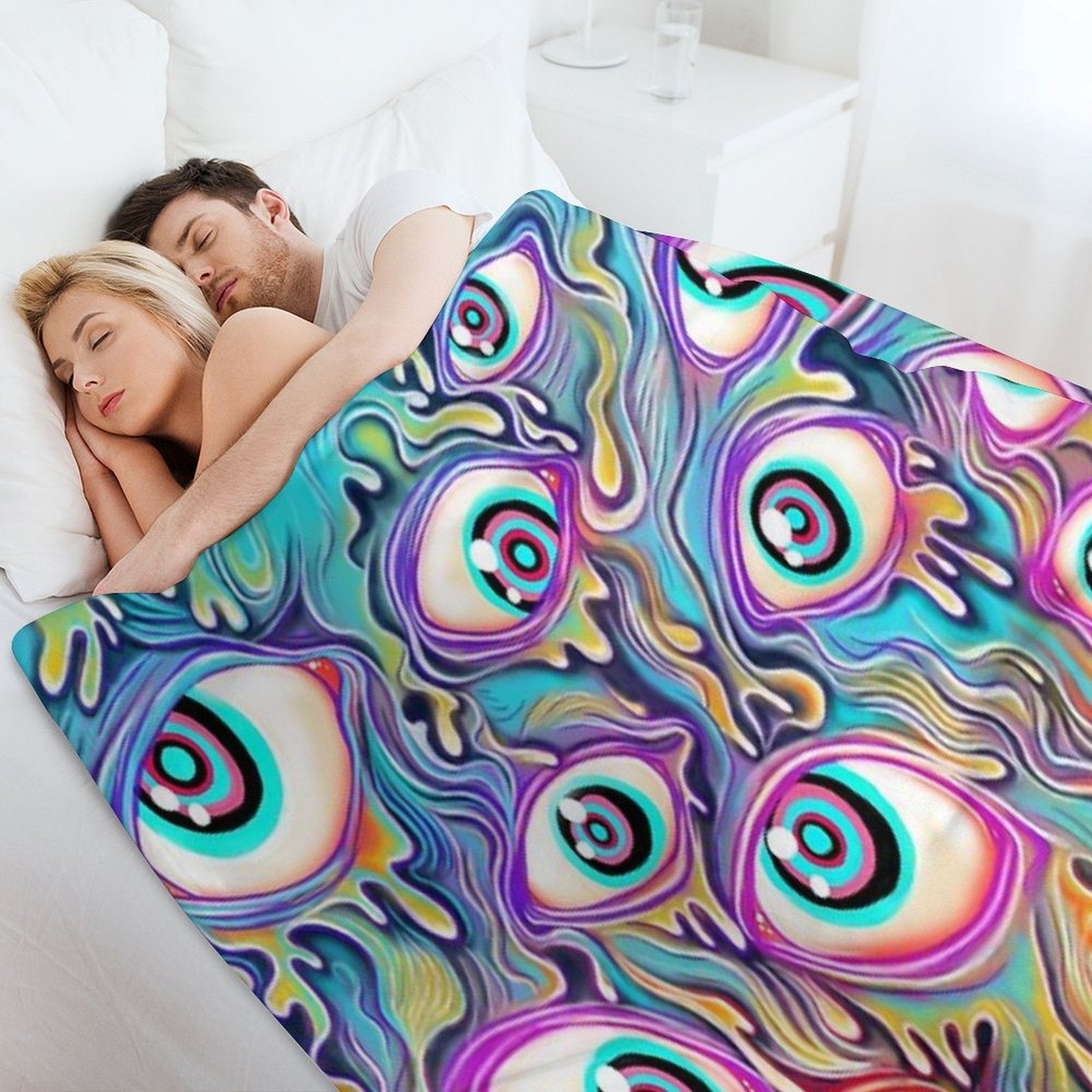 Eyeball Pattern Versatility Throw Blanket