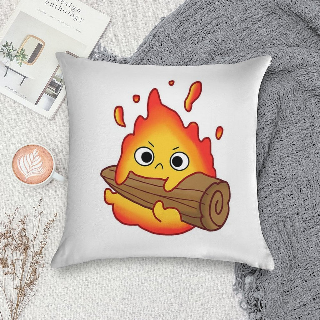 Calcifer (Howl’s Moving Castle) Soft High-Density Material Throw Pillow
