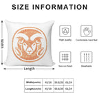 Orange Tie Dye CSU Soft Bedroom Essential Throw Pillow