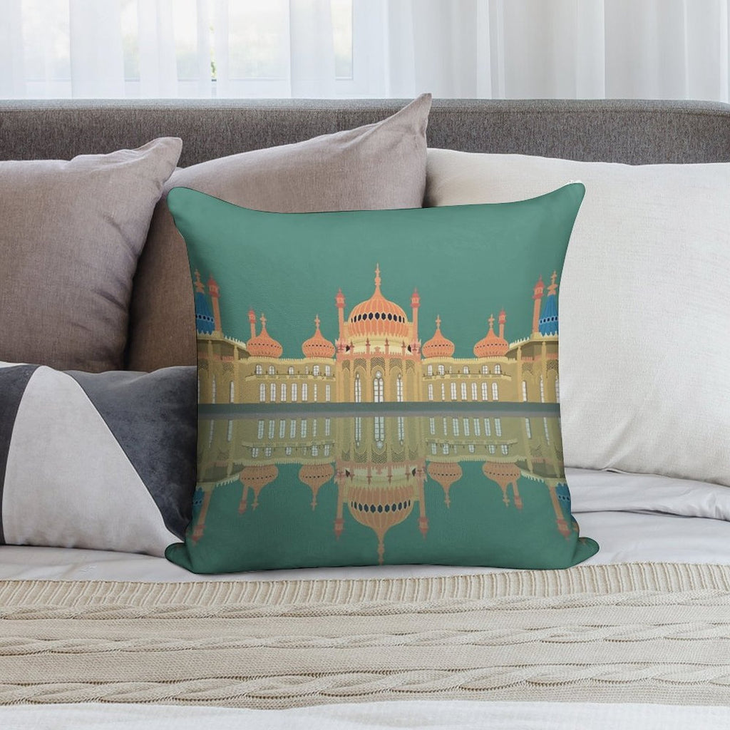 Royal Pavilion Brighton Soft Short Plush Fabric Throw Pillow