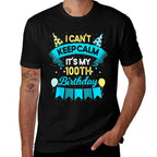 100 Year Old Men Women Birthday Gift It's My 100th Birthday  Ribbed Collar T-Shirt