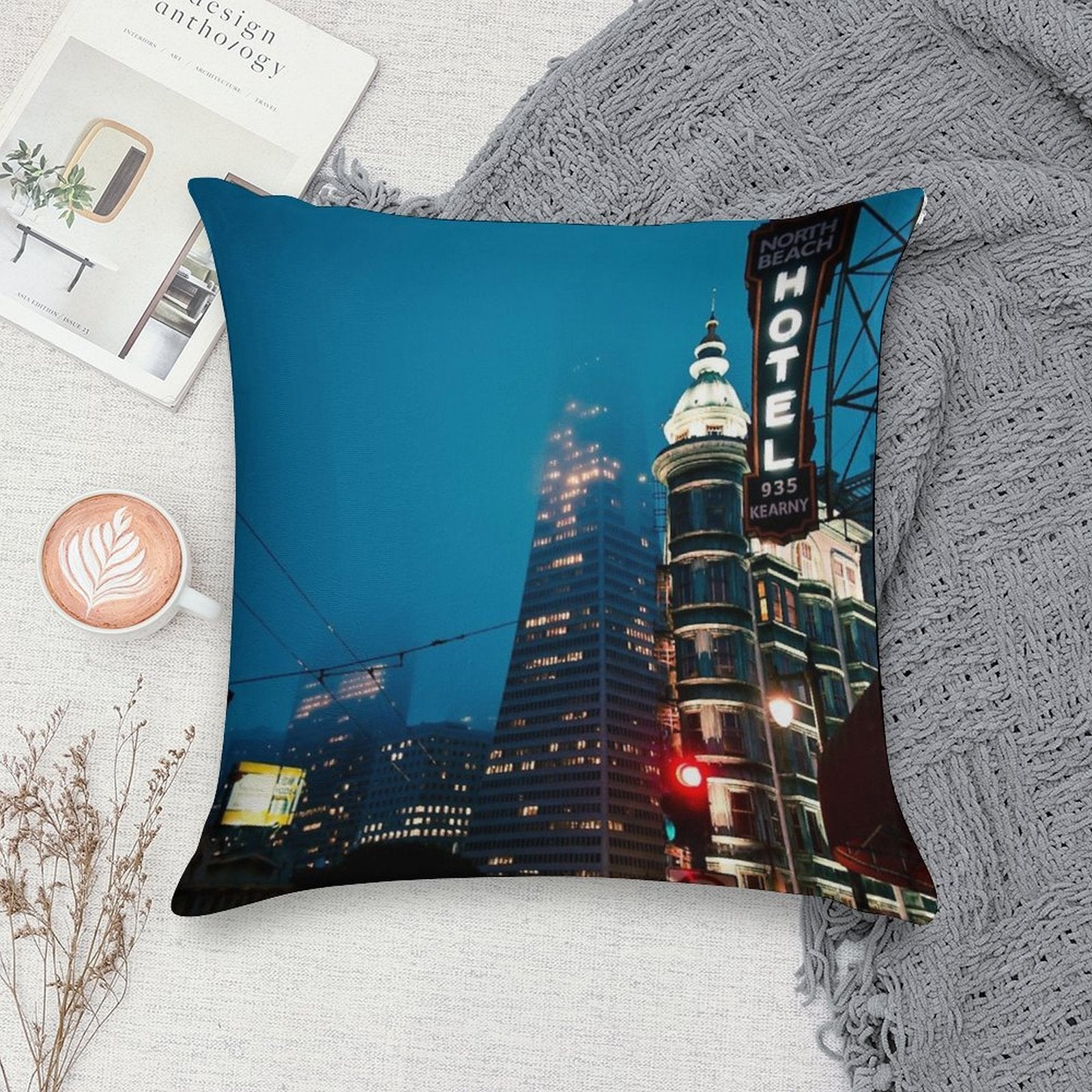 San Fran Evening Soft Luxury Feel Throw Pillow