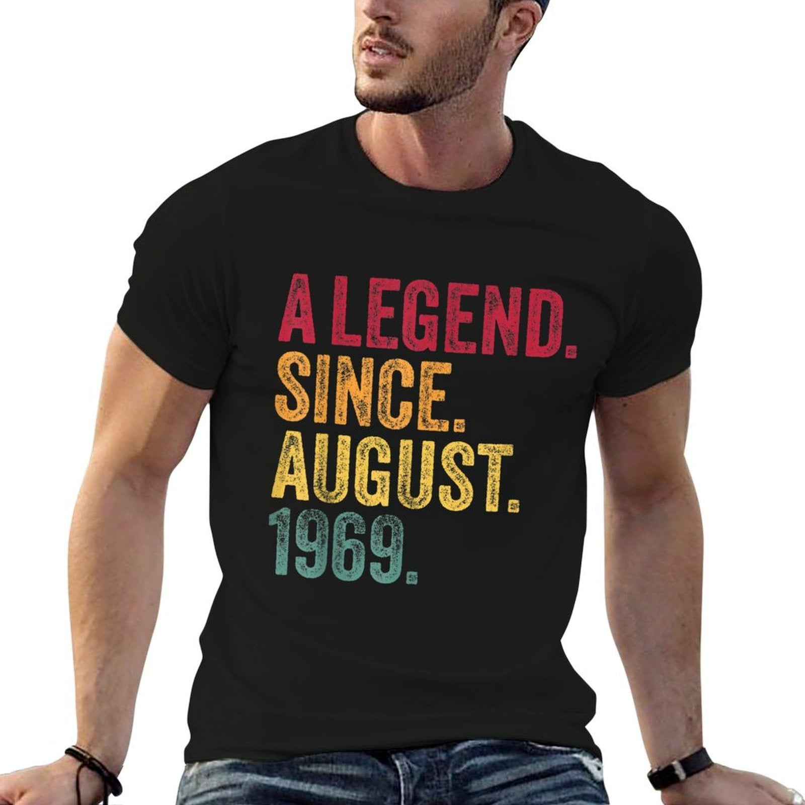 A Legend Since August 1969 50th Birthday Gift Vintage Retro  Oversized Silhouette T-Shirt