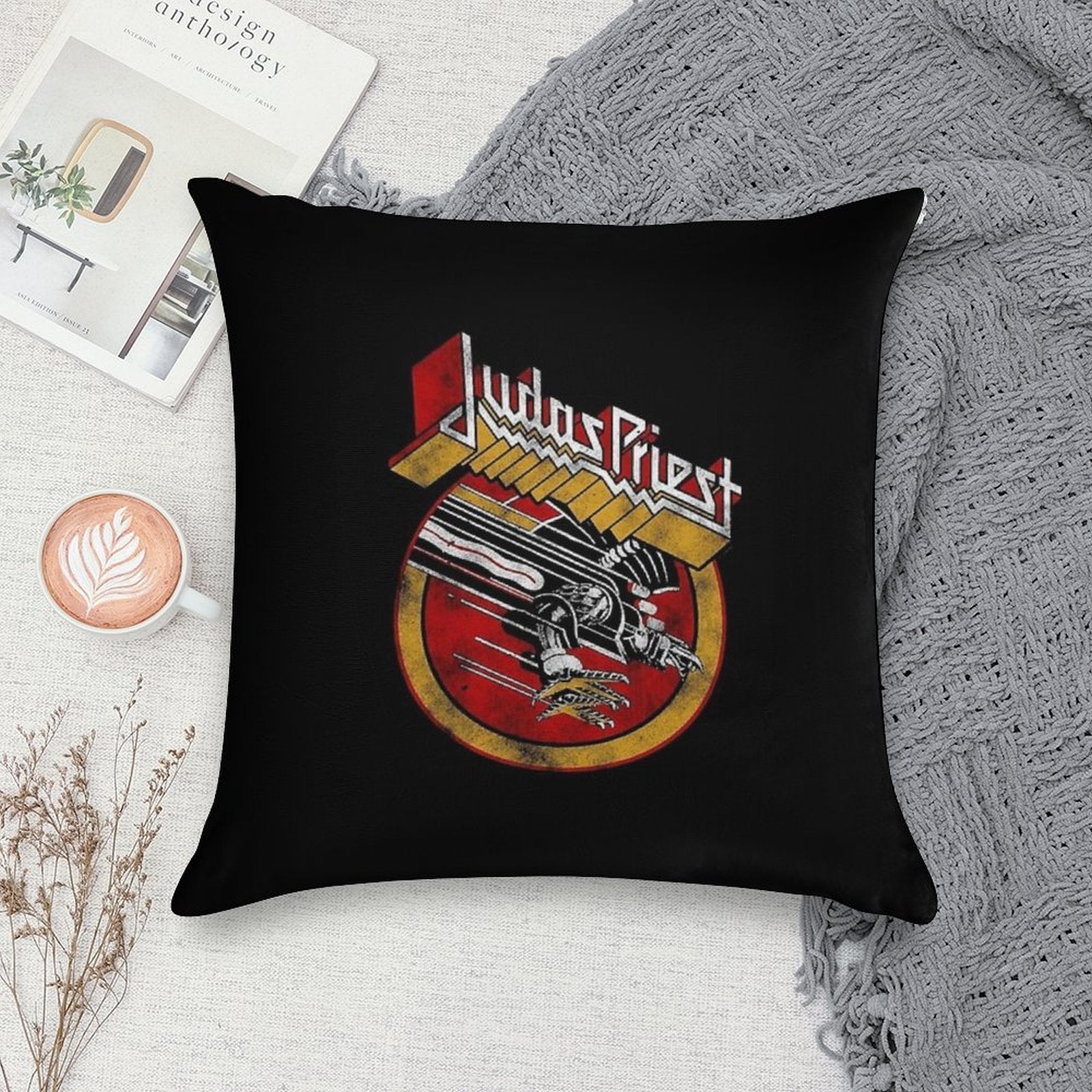 Retro Android with Sleek Metallic Finish Soft Multiple Sizes Throw Pillow