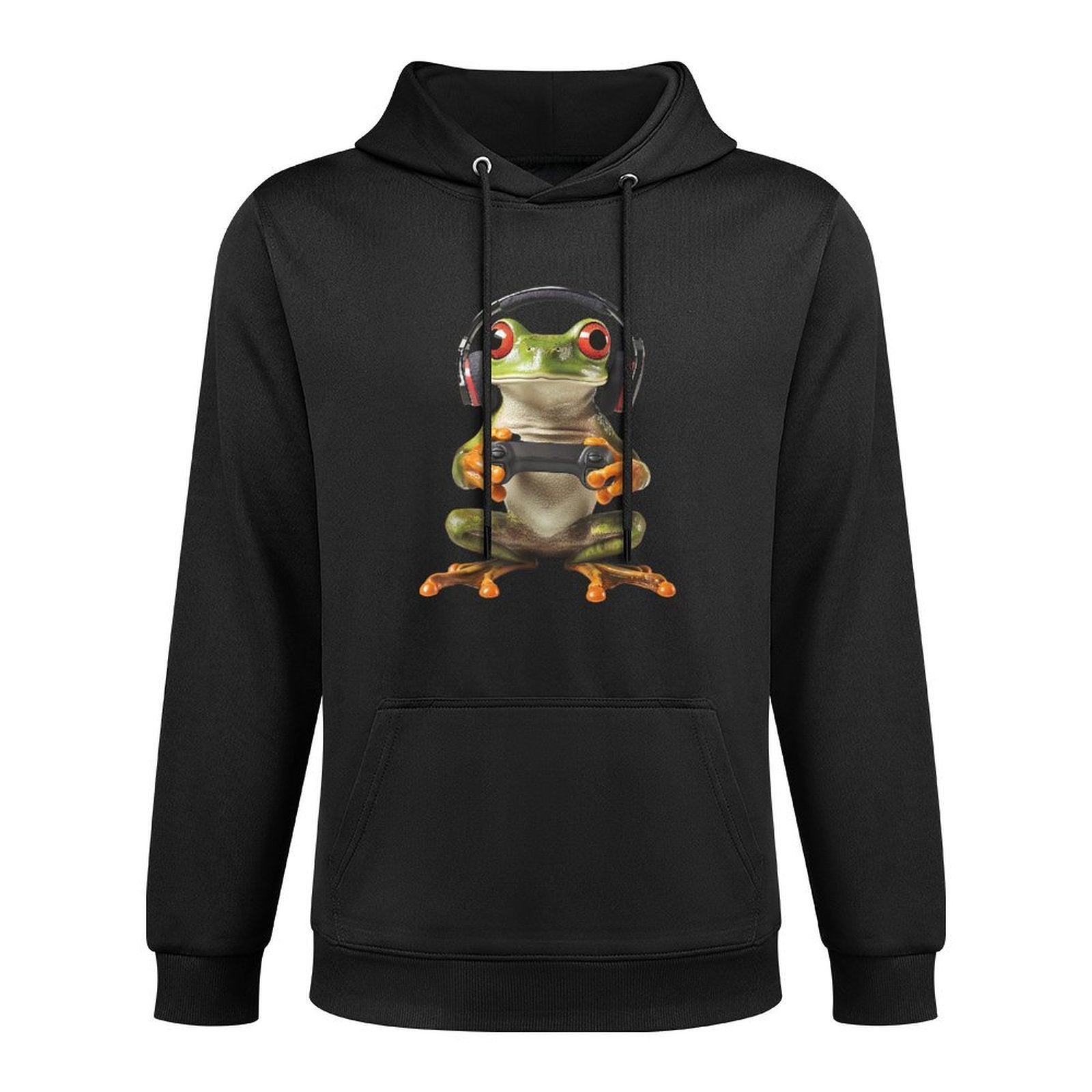 Frog Gamer Gaming Game Funny Graphic Cotton-Polyester Blend Hoodie