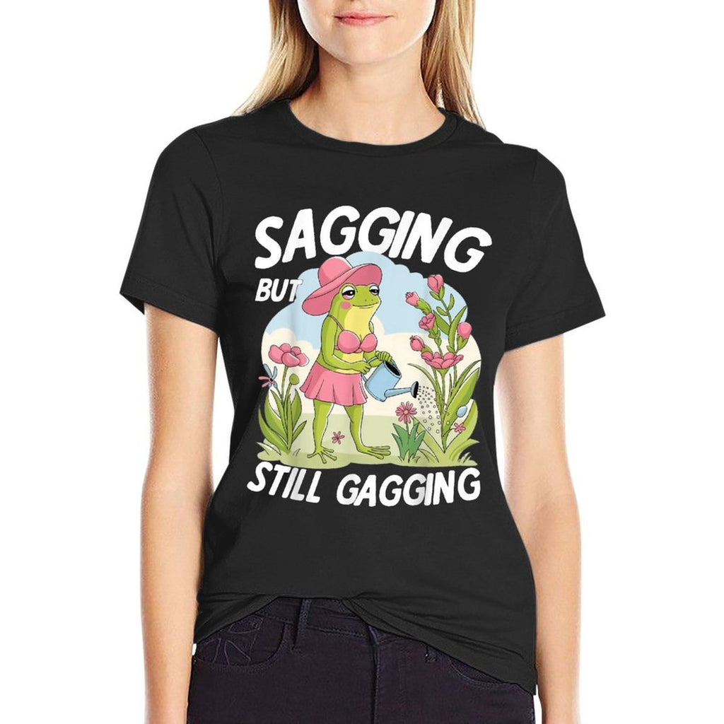 Sagging But Still Gagging Funny Frog Meme  Odor-resistant T-Shirt