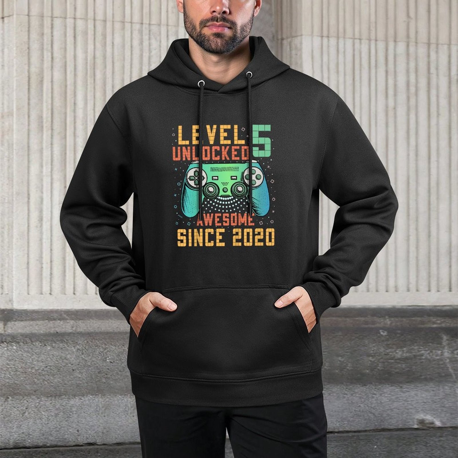Kids Level 5 Unlocked 5th Birthday 5 Year Old Boy Gifts Gaming Machine Washable Hoodie