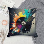 Color Explosion Vinyl Soft Style Accent Throw Pillow