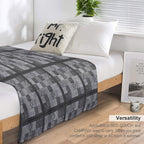 Bohemian Quilt C Plush Throw Blanket